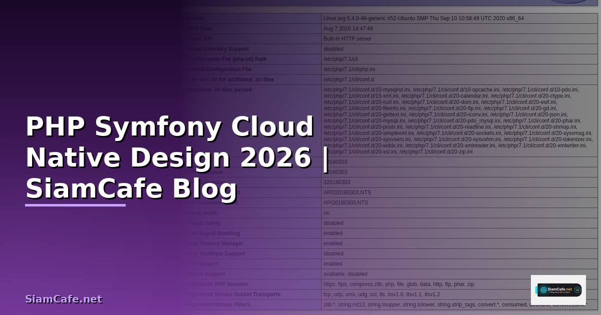 PHP Symfony Cloud Native Design — คู่มือฉบับสมบูรณ์ 2026
