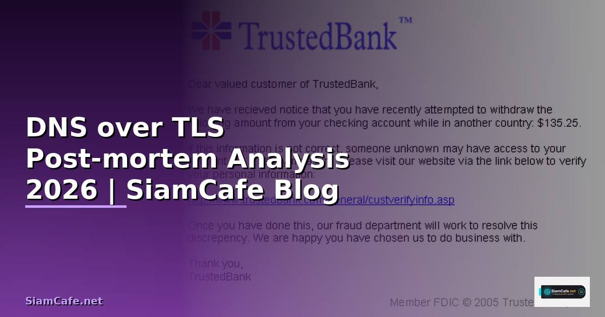 DNS over TLS Post-mortem Analysis