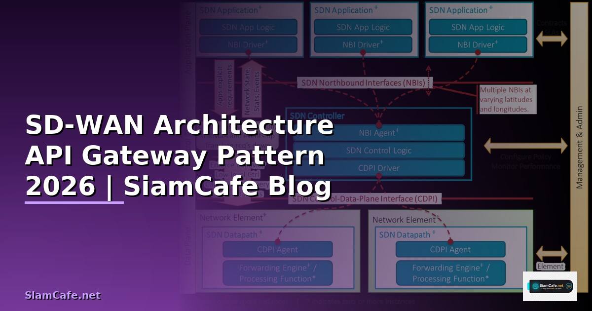 SD-WAN Architecture API Gateway Pattern