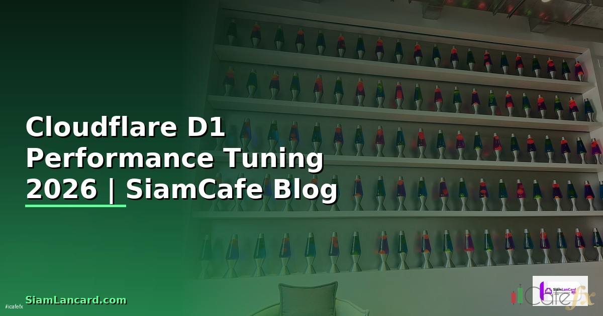 Cloudflare D1 Performance Tuning เพิ่มความเร็ว — คู่มือฉบับสมบูรณ์ 2026