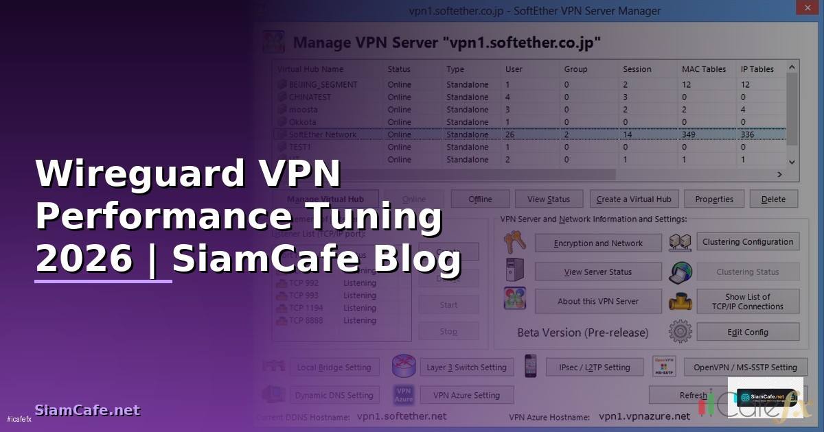 Wireguard VPN Performance Tuning เพิ่มความเร็ว
