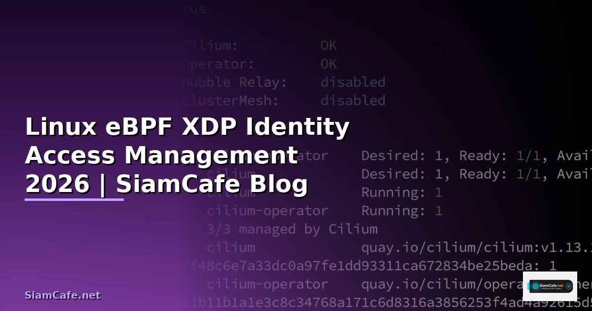 Linux eBPF XDP Identity Access Management — คู่มือฉบับสมบูรณ์ 2026