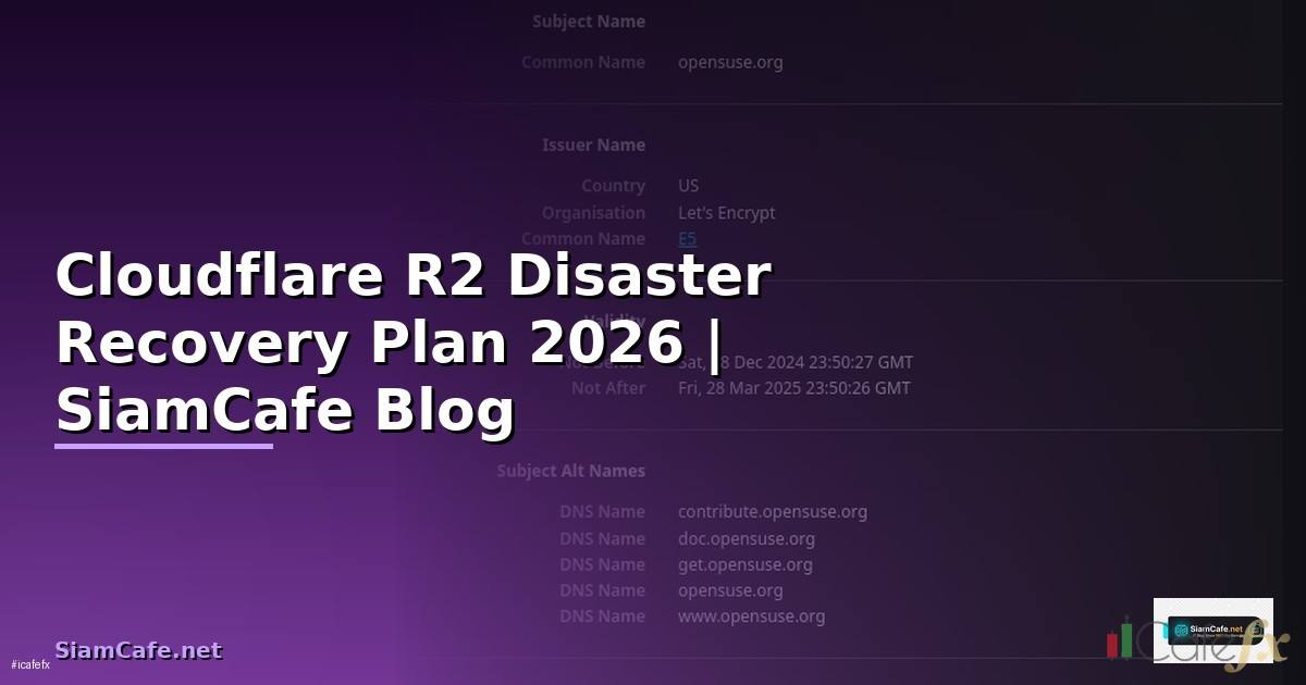 Cloudflare R2 Disaster Recovery Plan