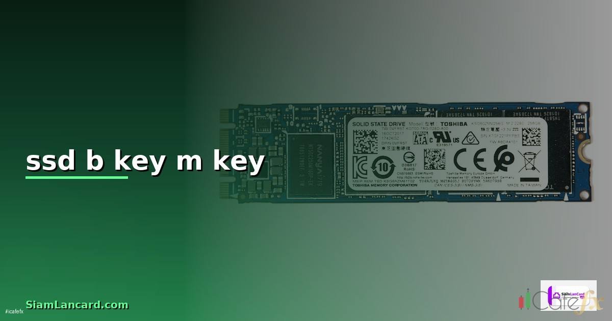 ssd b key m key คือ — วิธีตั้งค่าและใช้งานจริงพร้อมตัวอย่าง