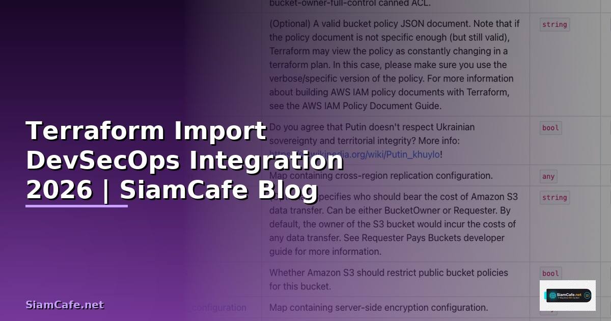 Terraform Import DevSecOps Integration
