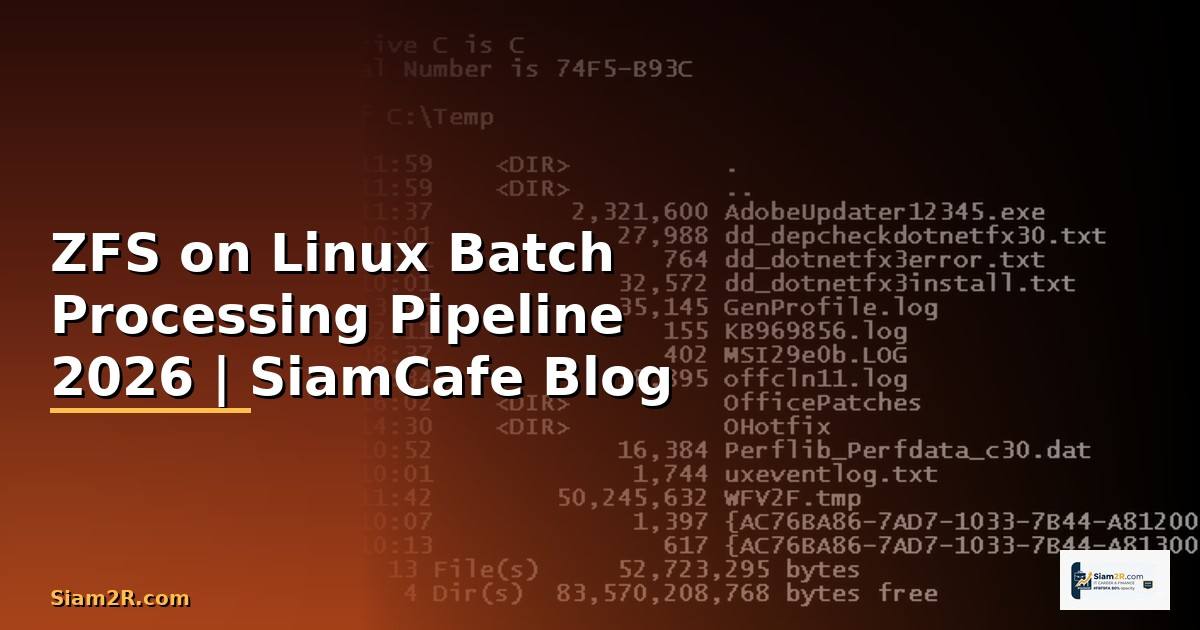 ZFS on Linux Batch Processing Pipeline