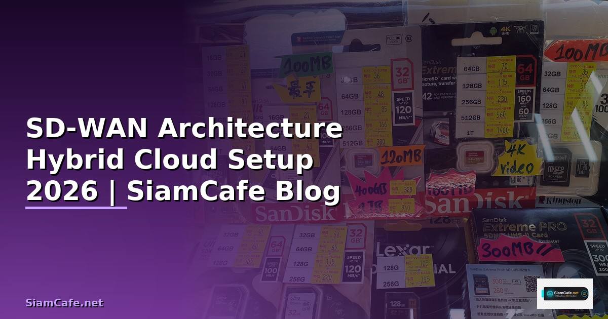 SD-WAN Architecture Hybrid Cloud Setup — คู่มือฉบับสมบูรณ์ 2026