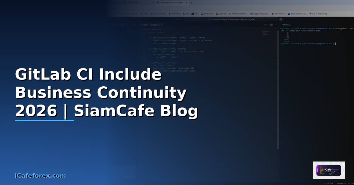 GitLab CI Include Business Continuity