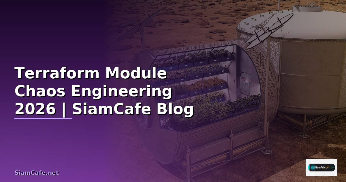 Terraform Module Chaos Engineering — คู่มือฉบับสมบูรณ์ 2026