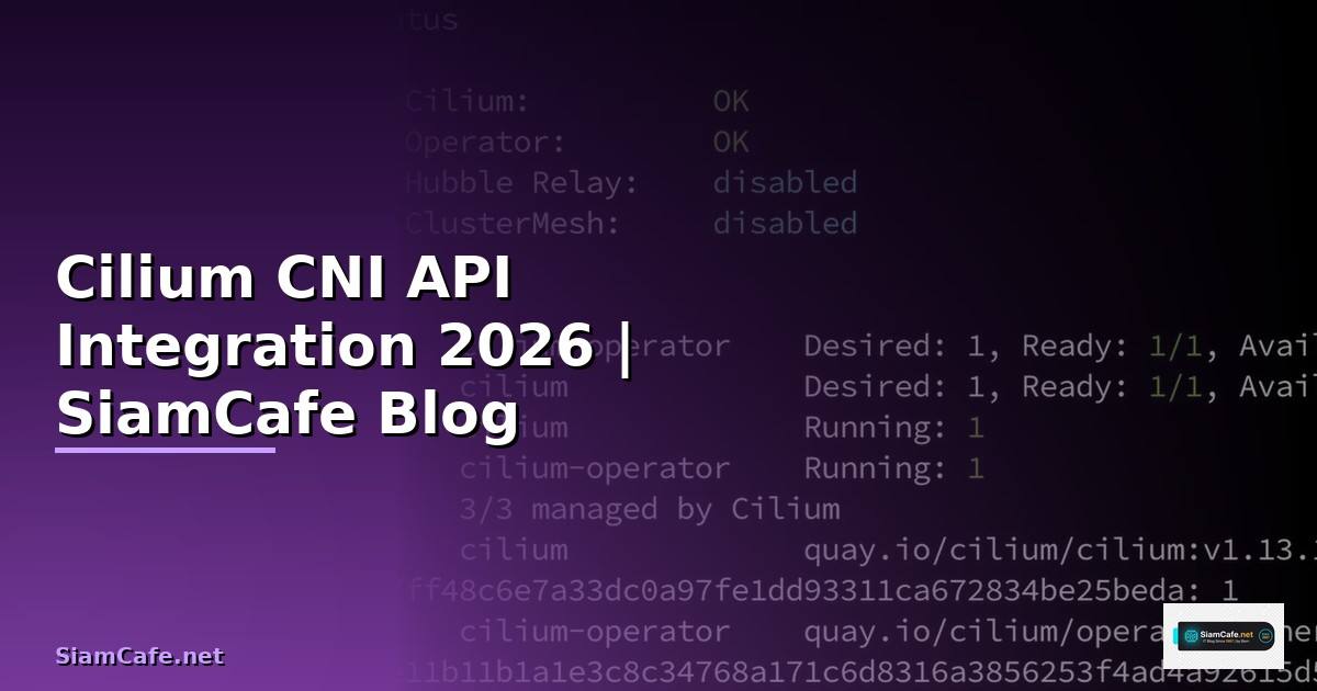 Cilium CNI API Integration เชื่อมต่อระบบ