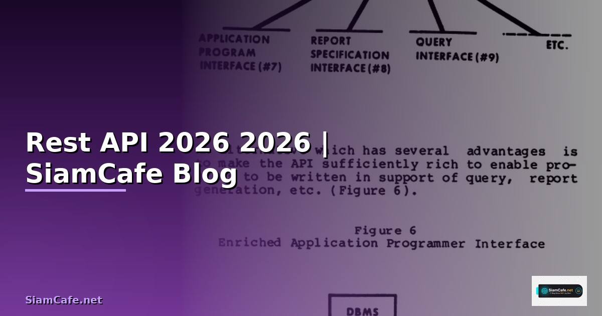 Rest API คืออะไร — คู่มือโปรแกรมมิ่ง 2026