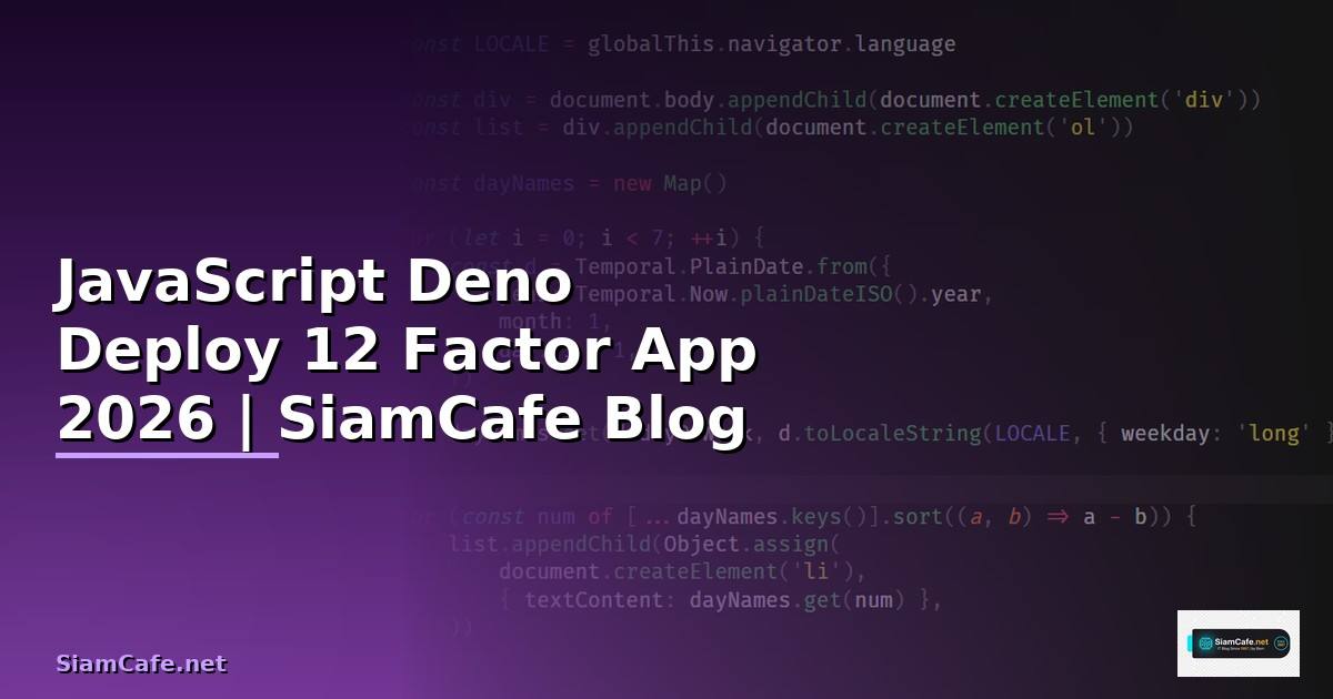 JavaScript Deno Deploy 12 Factor App