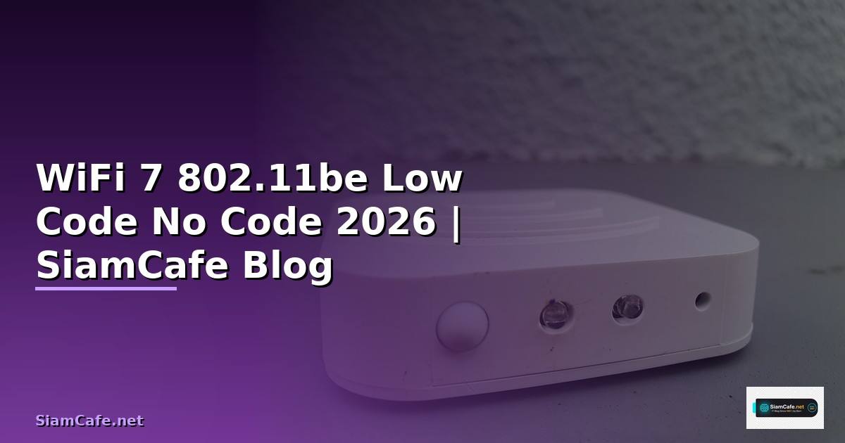 WiFi 7 802.11be Low Code No Code