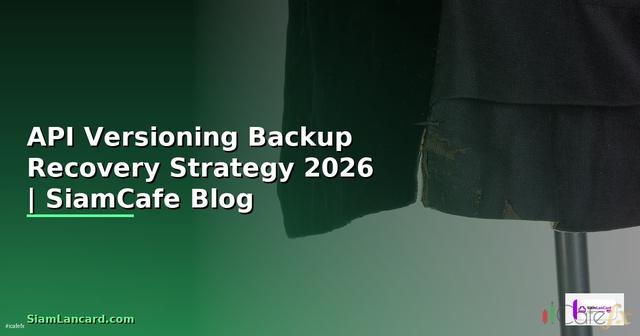 API Versioning Backup Recovery Strategy