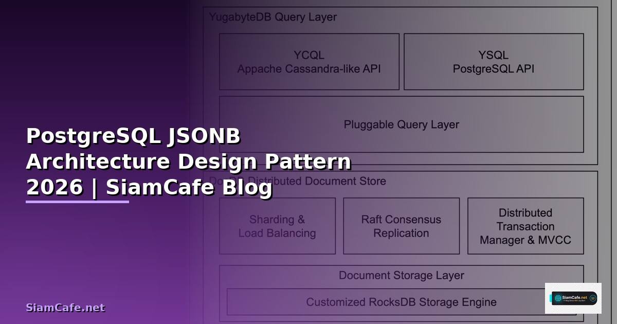 PostgreSQL JSONB Architecture Design Pattern