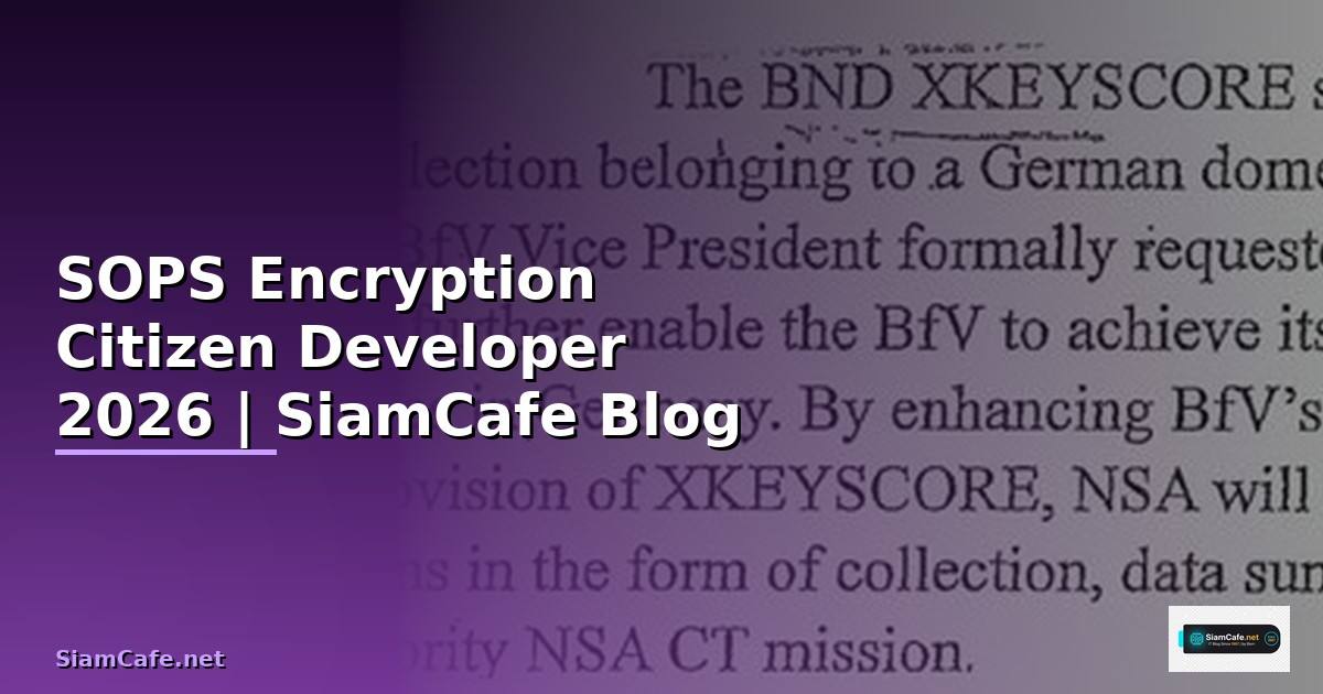 SOPS Encryption Citizen Developer —