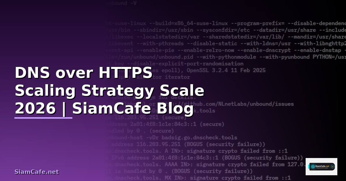 DNS over HTTPS Scaling Strategy วิธี Scale