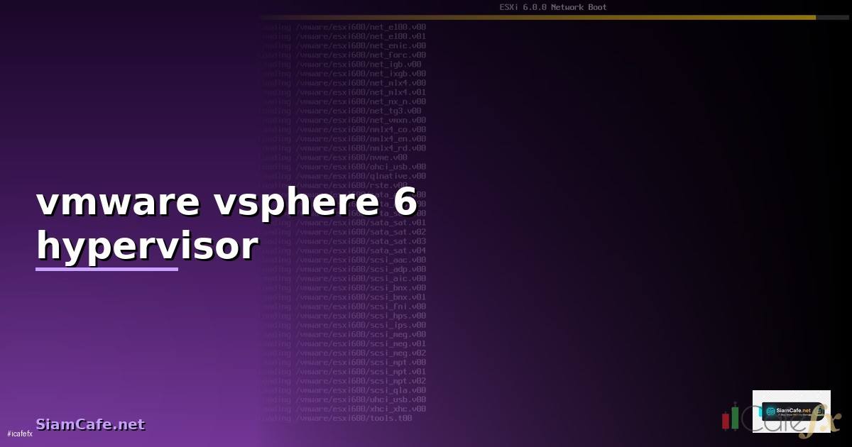 vmware vsphere 6 hypervisor คือ —