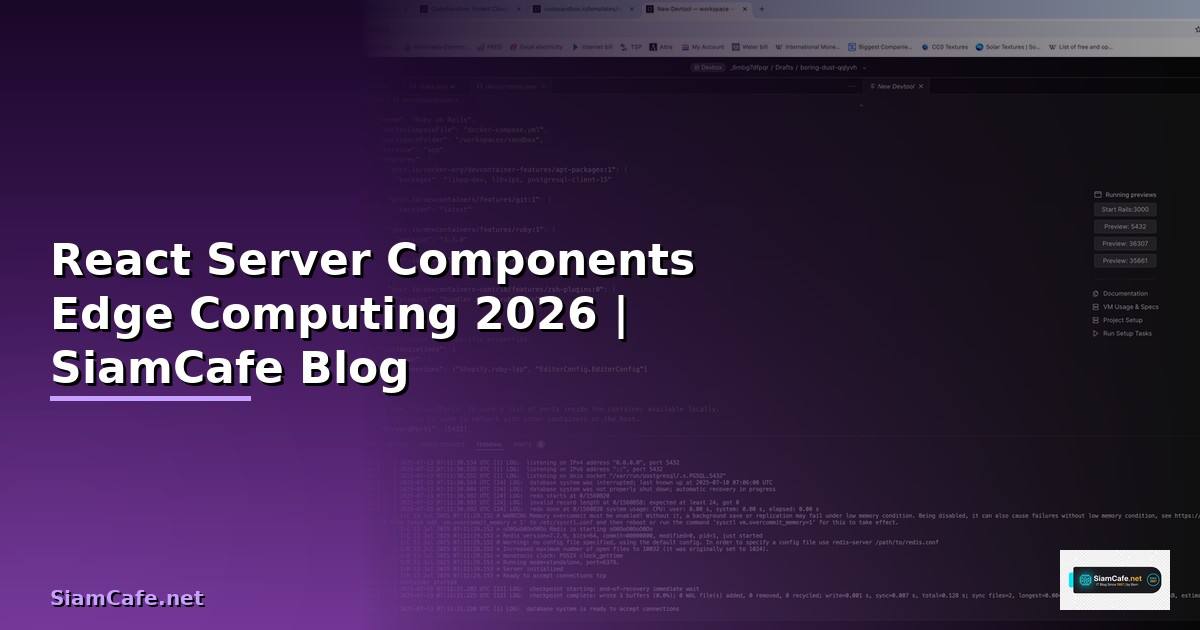 React Server Components Edge Computing