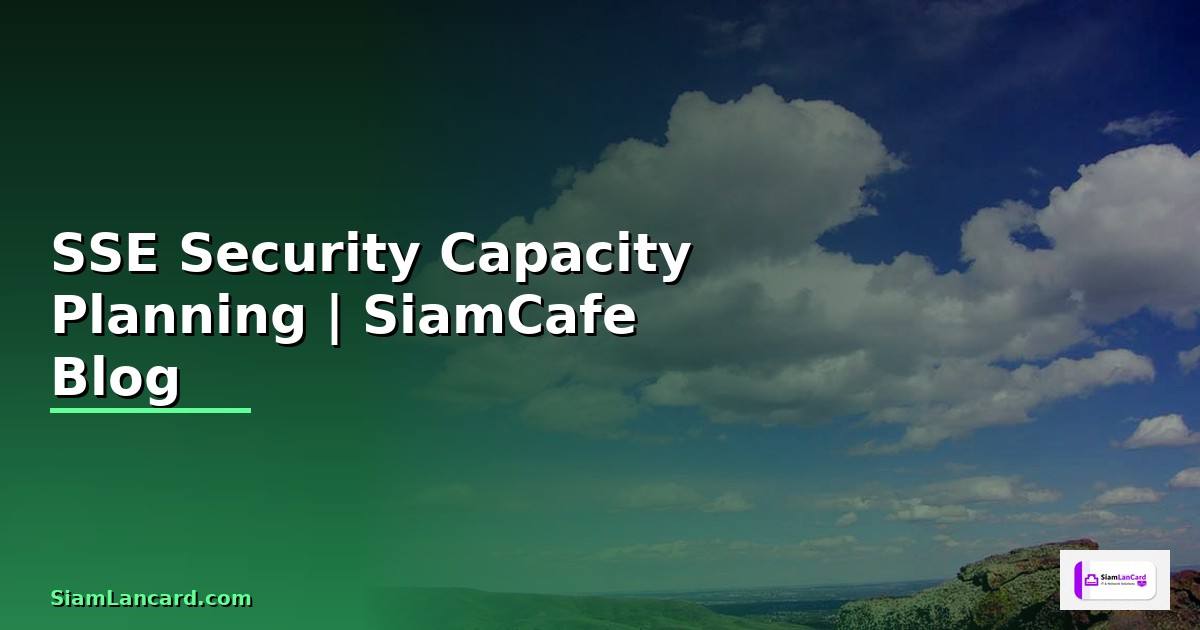 SSE Security Capacity Planning —