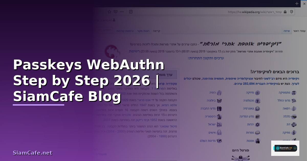 Passkeys WebAuthn สำหรับมือใหม่ Step by Step —