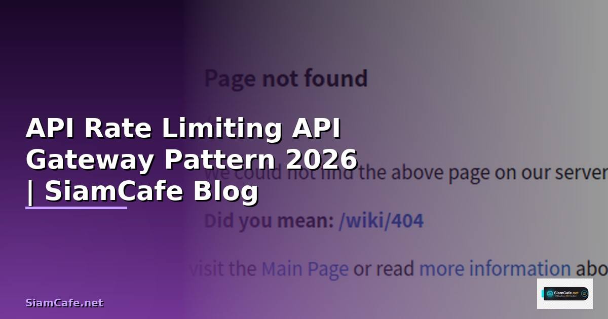 API Rate Limiting API Gateway Pattern