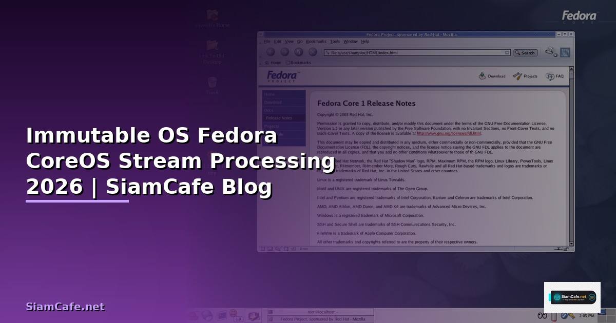 Immutable OS Fedora CoreOS Stream Processing —
