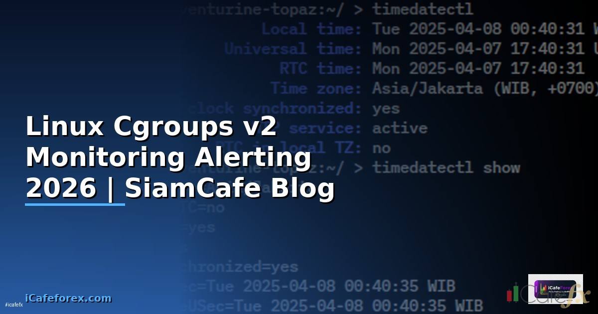 Linux Cgroups v2 Monitoring และ Alerting — คู่มือฉบับสมบูรณ์ 2026