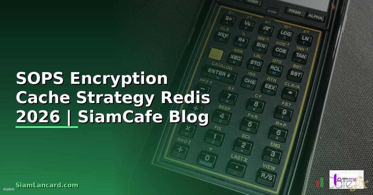 SOPS Encryption Cache Strategy Redis — คู่มือฉบับสมบูรณ์ 2026