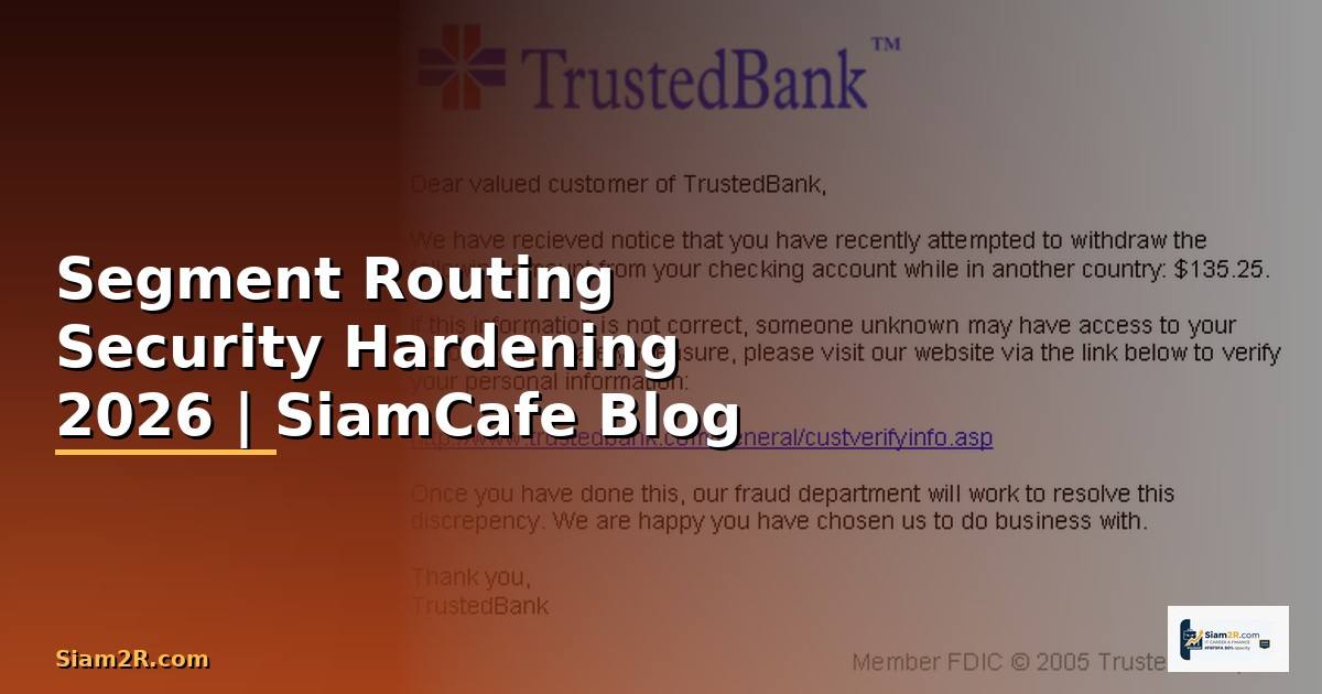 Segment Routing Security Hardening ป้องกันแฮก —