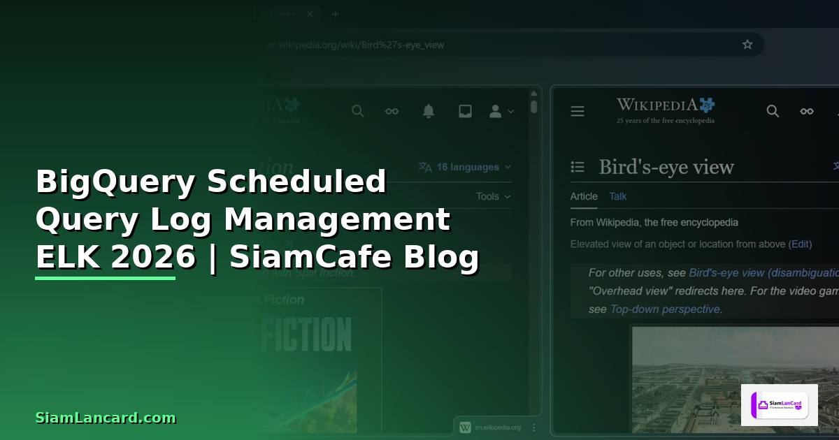 BigQuery Scheduled Query Log Management ELK