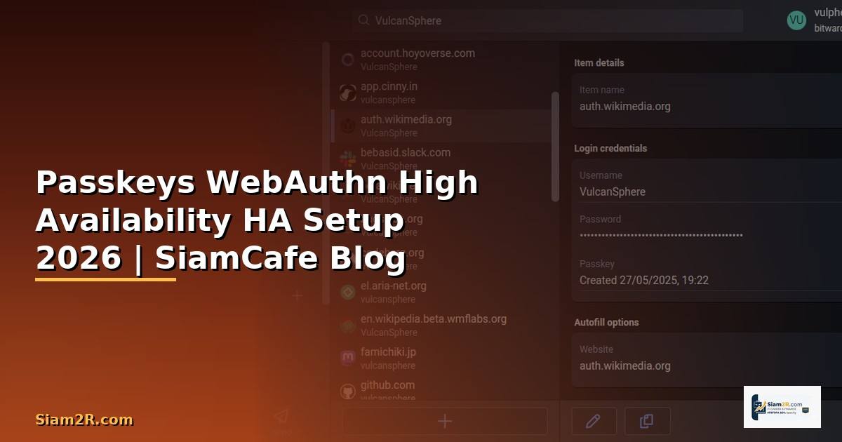 Passkeys WebAuthn High Availability HA Setup