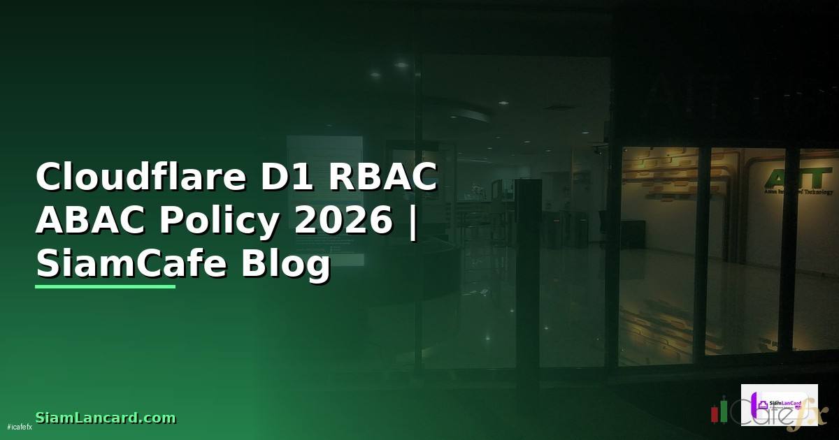 Cloudflare D1 RBAC ABAC Policy — คู่มือฉบับสมบูรณ์ 2026