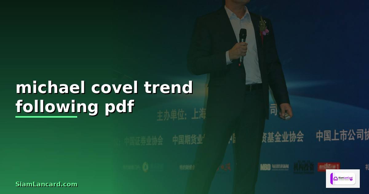 michael covel trend following pdf —