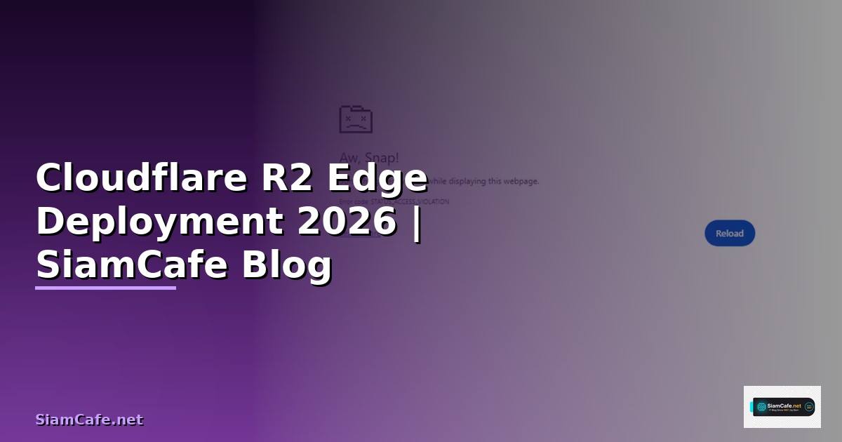 Cloudflare R2 Edge Deployment — คู่มือฉบับสมบูรณ์ 2026