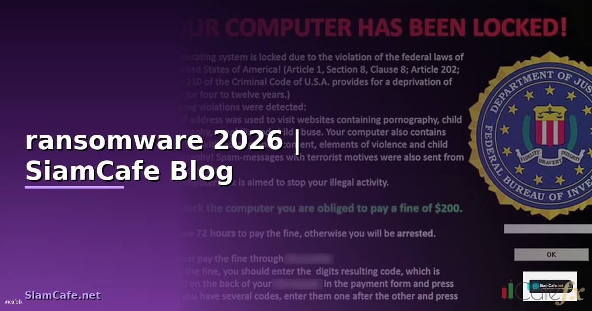 ไวรัส ransomware คือ