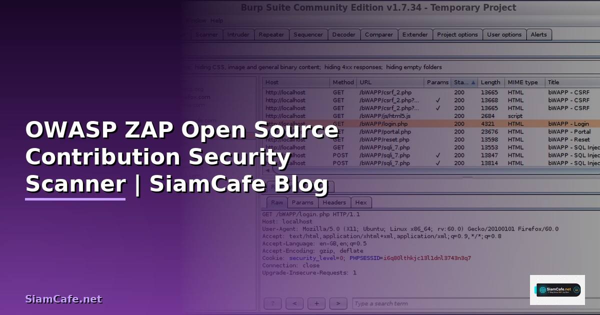 OWASP ZAP Open Source Contribution — ร่วมพัฒนา