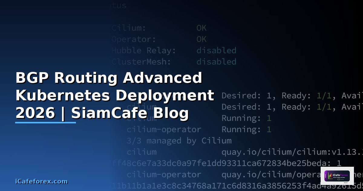 BGP Routing Advanced Kubernetes Deployment