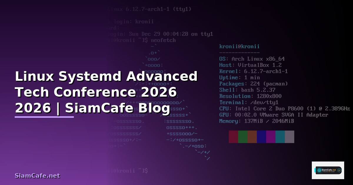 Linux Systemd Advanced Tech Conference 2026 — คู่มือฉบับสมบูรณ์ 2026