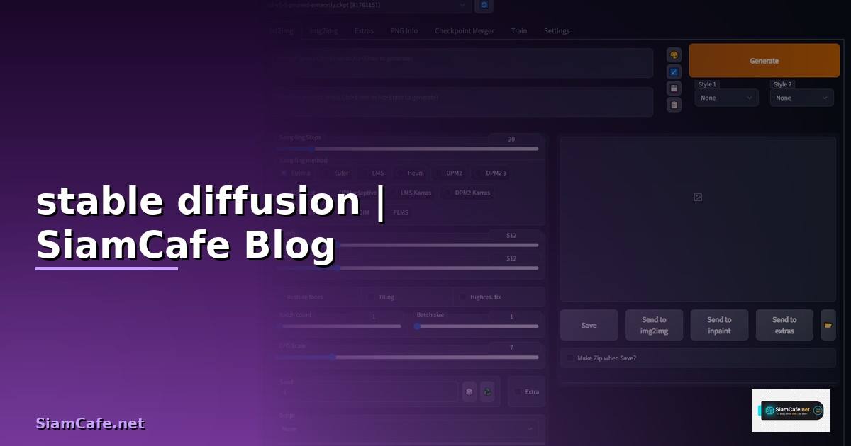 stable diffusion สอน