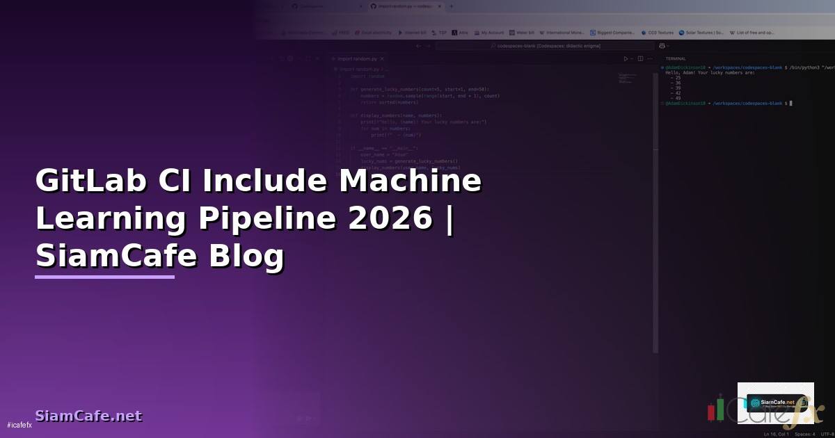 GitLab CI Include Machine Learning Pipeline