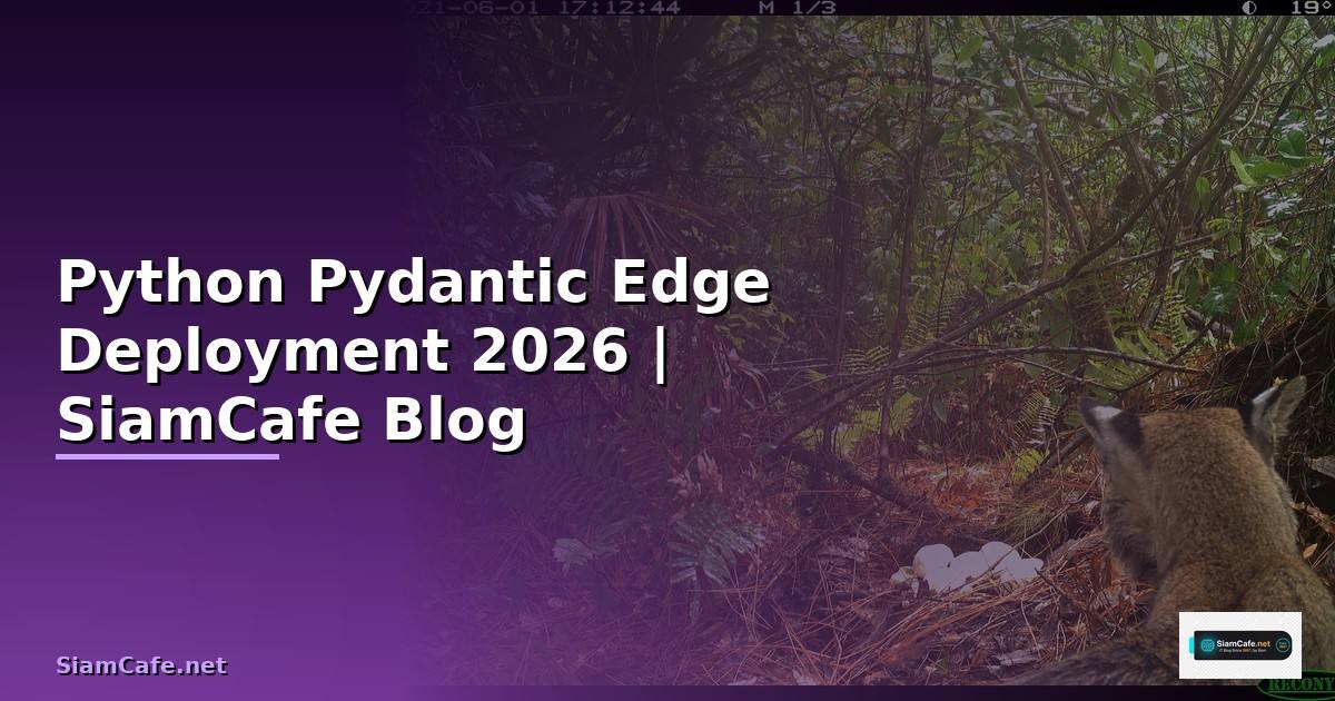 Python Pydantic Edge Deployment — คู่มือฉบับสมบูรณ์ 2026