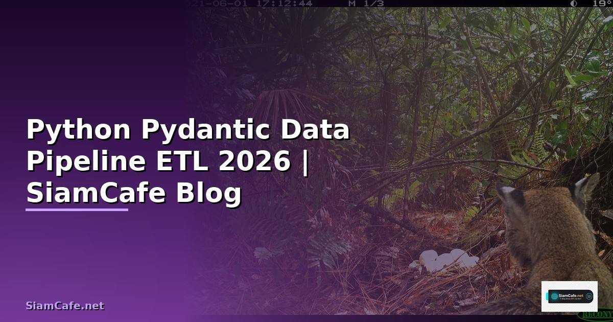 Python Pydantic Data Pipeline ETL — คู่มือฉบับสมบูรณ์ 2026