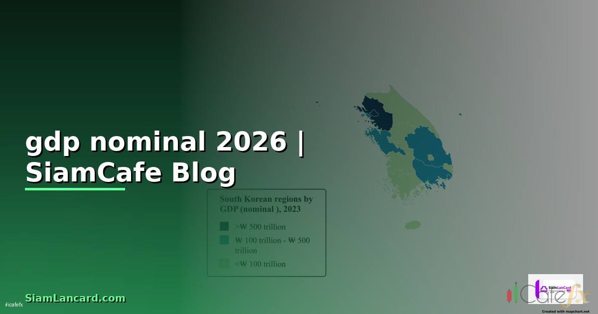 gdp nominal คือ — ทุกสิ่งที่ต้องรู้ในปี 2026