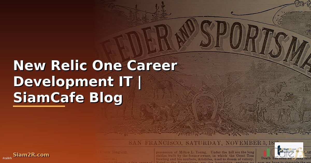 New Relic One Career Development IT