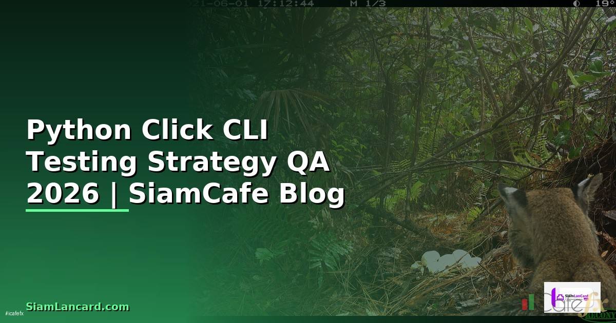 Python Click CLI Testing Strategy QA — คู่มือฉบับสมบูรณ์ 2026