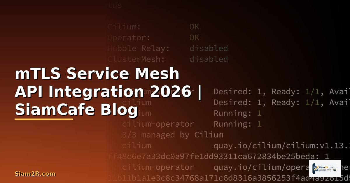 mTLS Service Mesh API Integration เชื่อมต่อระบบ