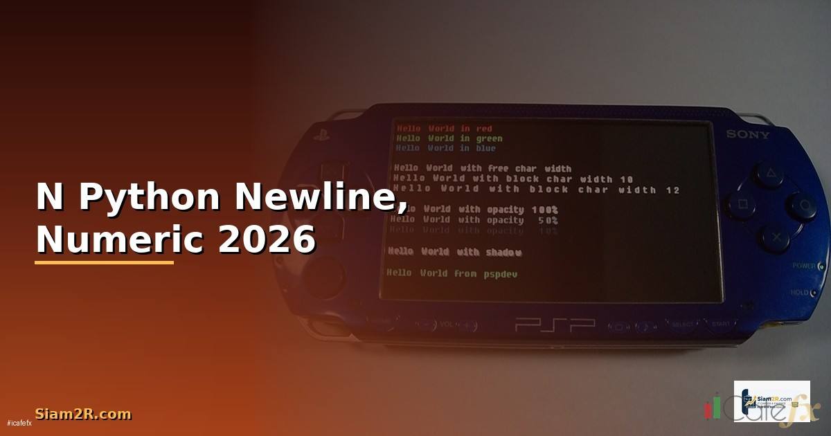N ใน Python คืออะไร — อธิบาย Newline, Numeric และการใช้งาน 2026