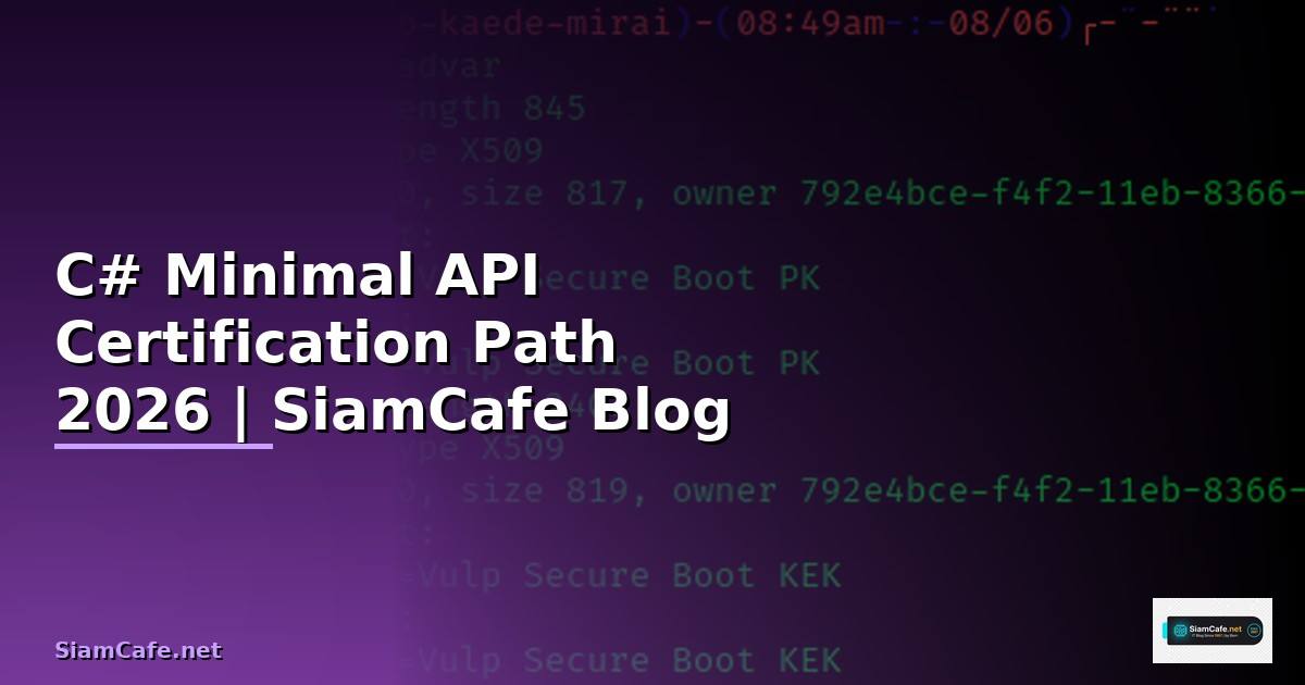 C# Minimal API Certification Path