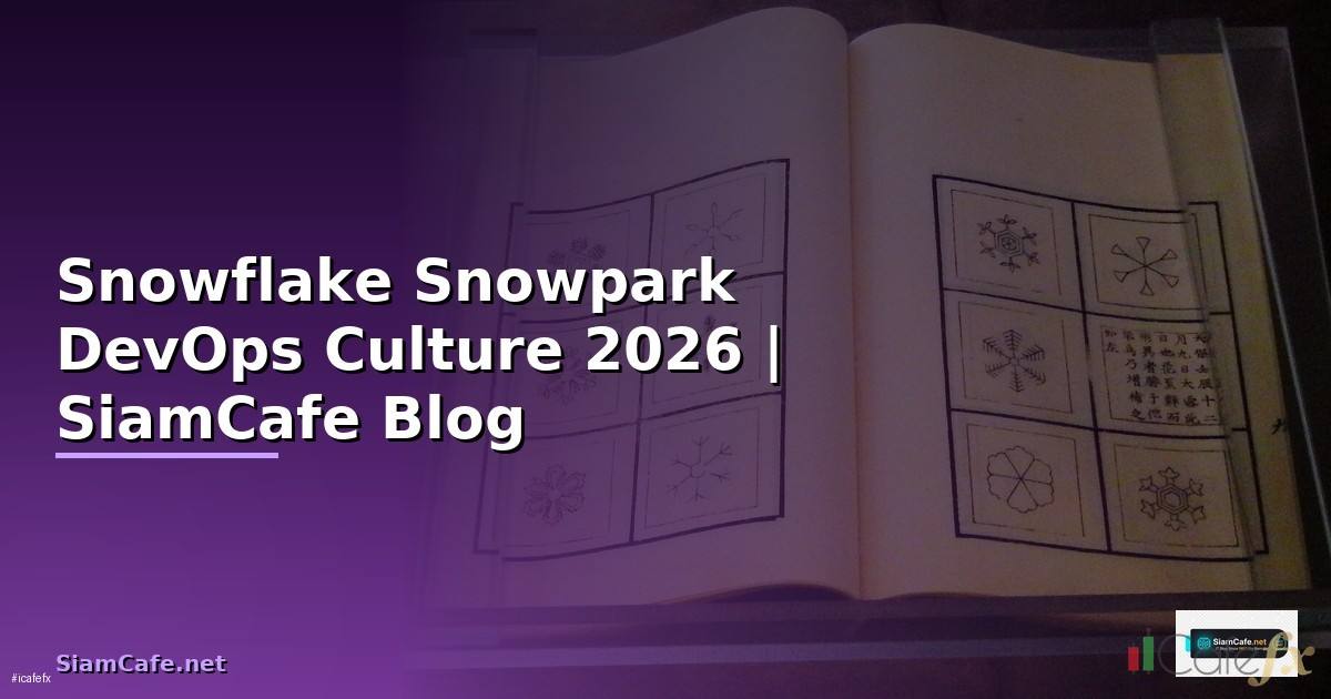 Snowflake Snowpark DevOps Culture — คู่มือฉบับสมบูรณ์ 2026